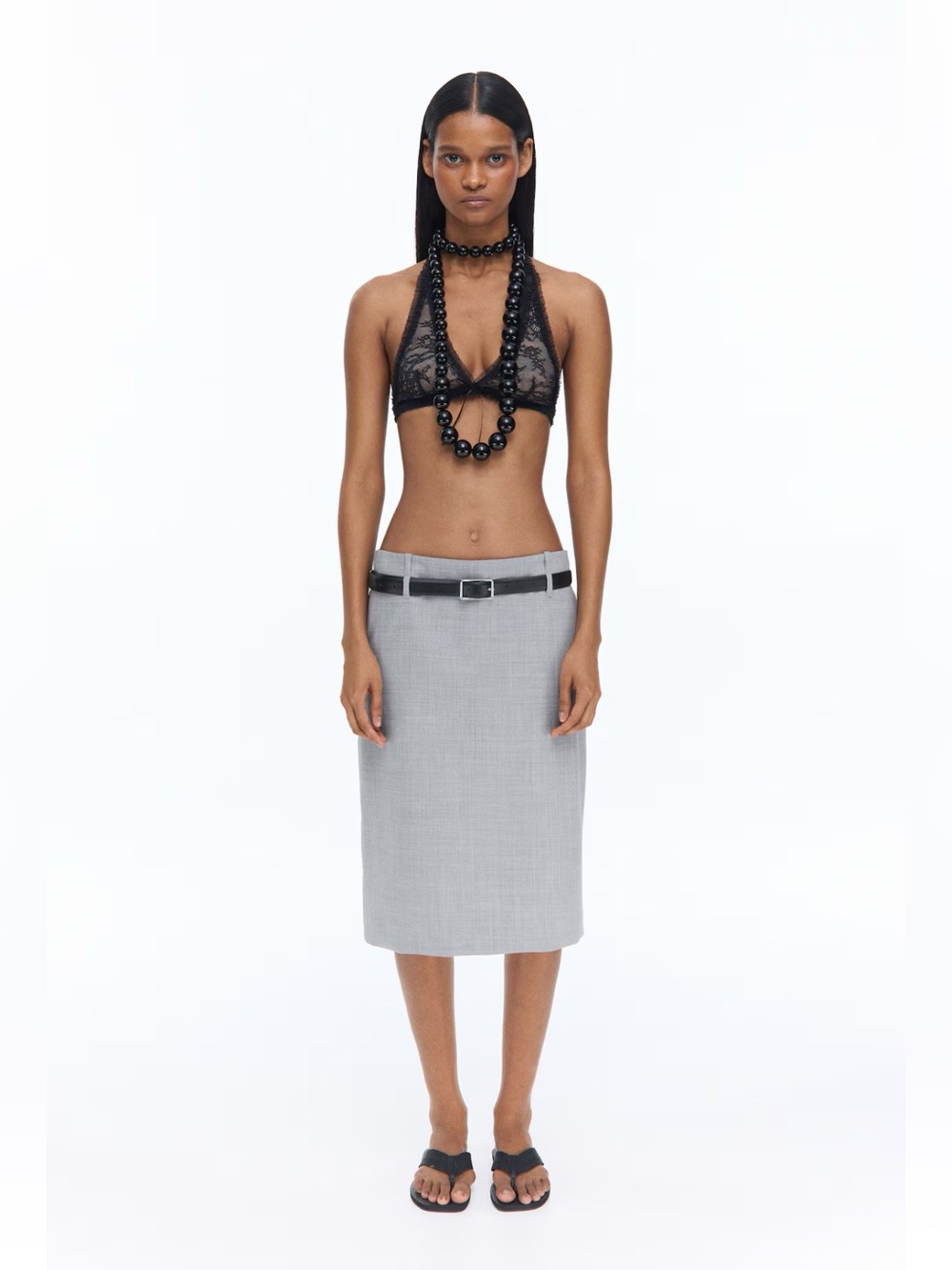 LIVIA NUNES H&M
NWT LIGHT GRAY WOOL PENCIL SKIRT